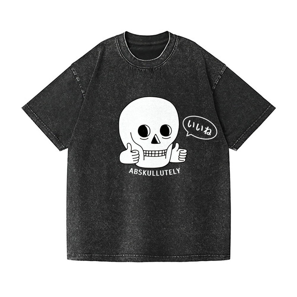 ABSKULLUTELY Vintage Wash Japanese Design T-Shirt