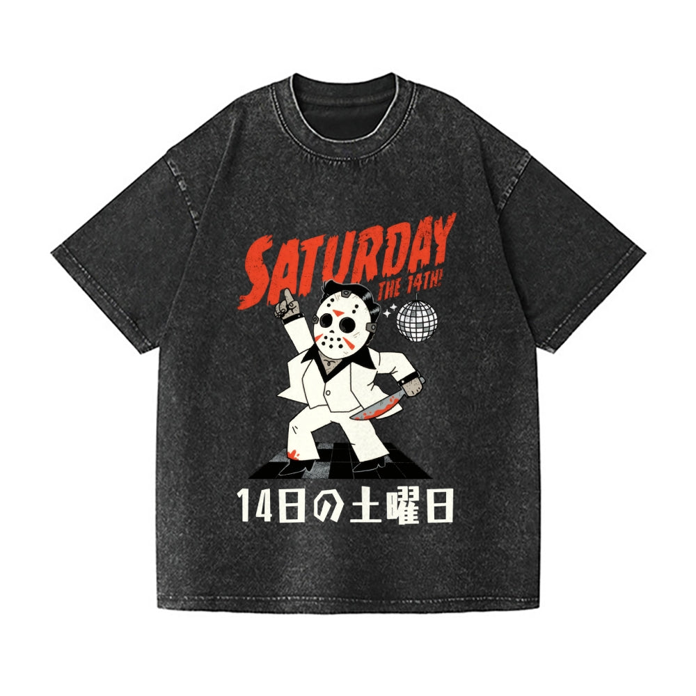 Saturday the 14th Vintage Wash Japanese Design T-Shirt
