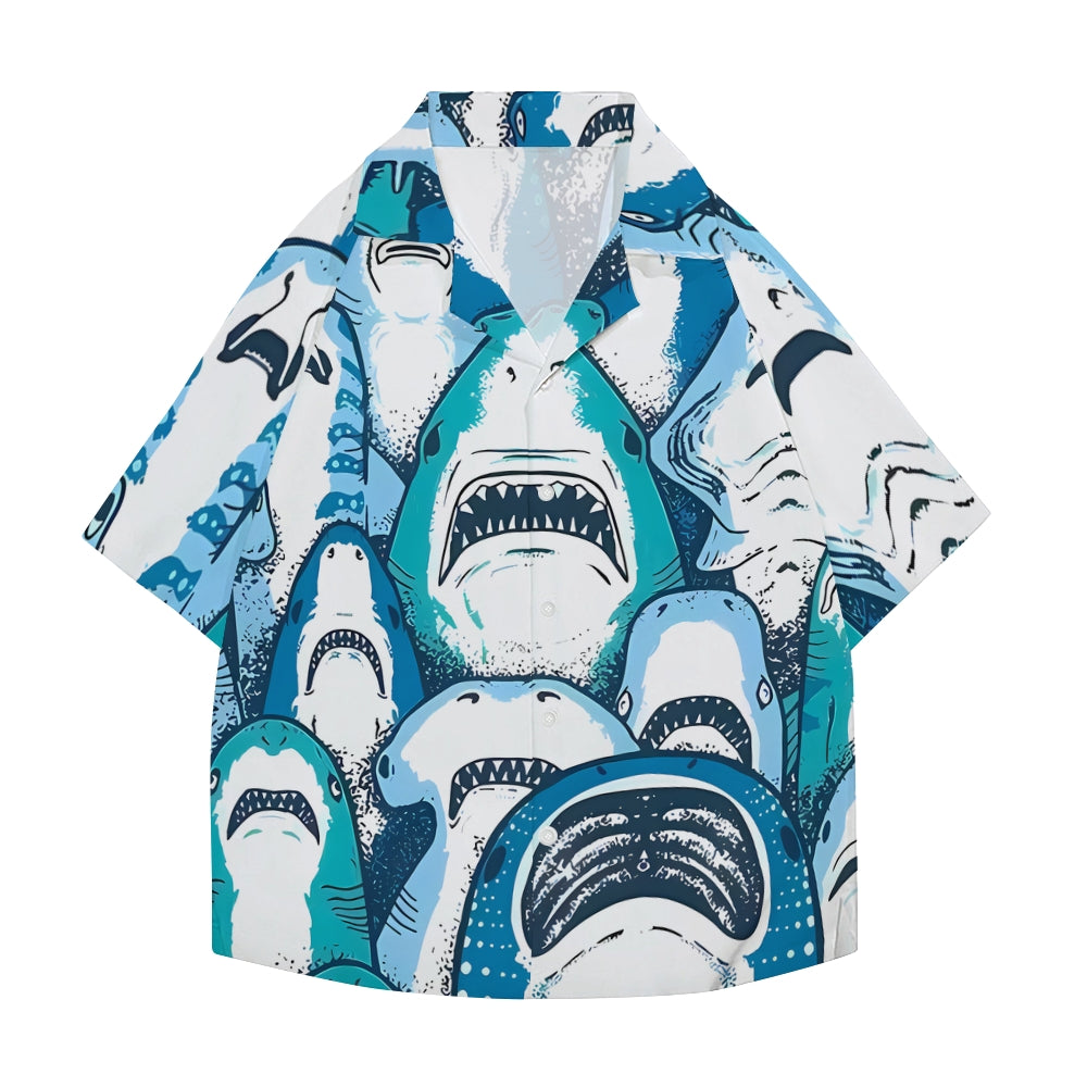 Shark Japanese Style Camp Shirt