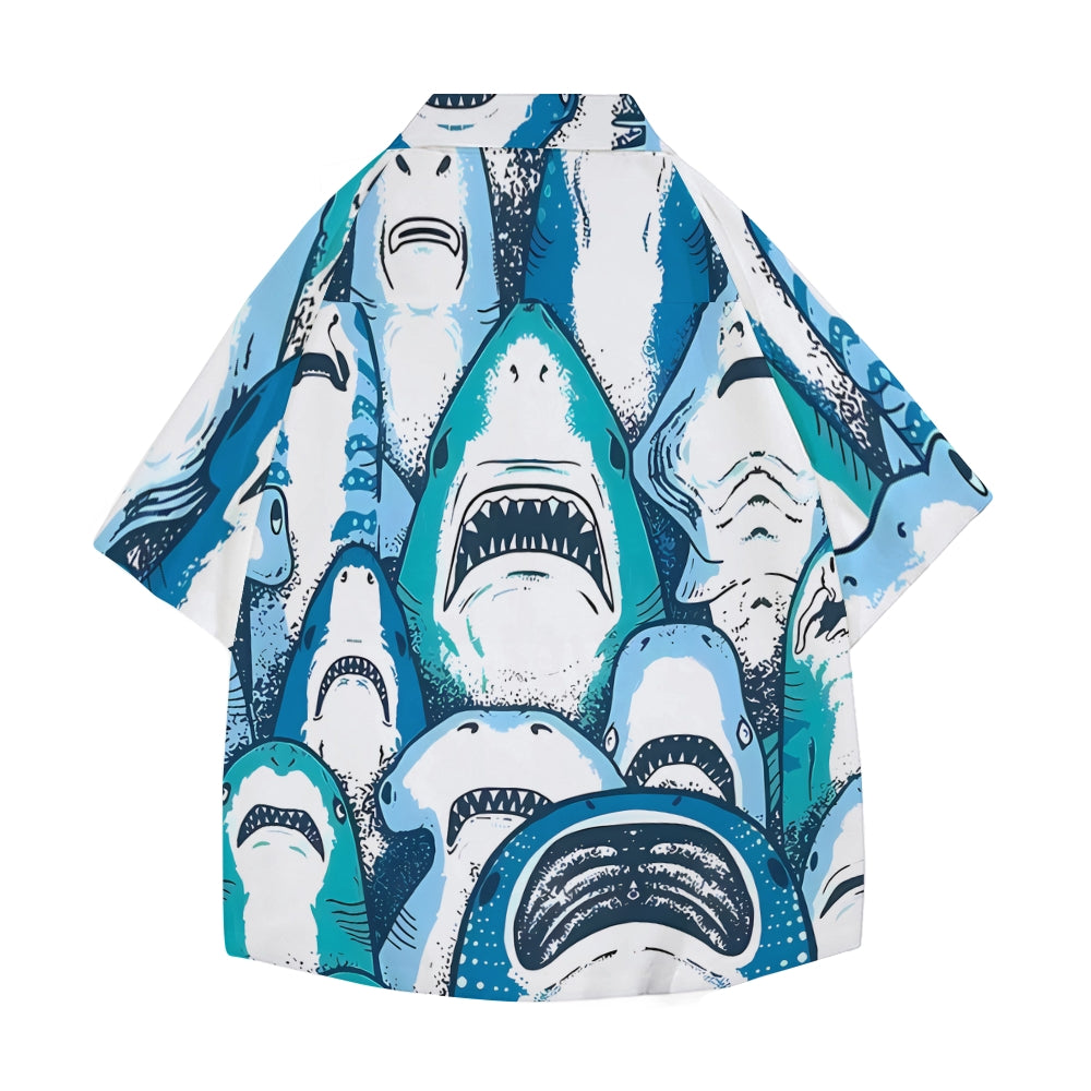 Shark Japanese Style Camp Shirt