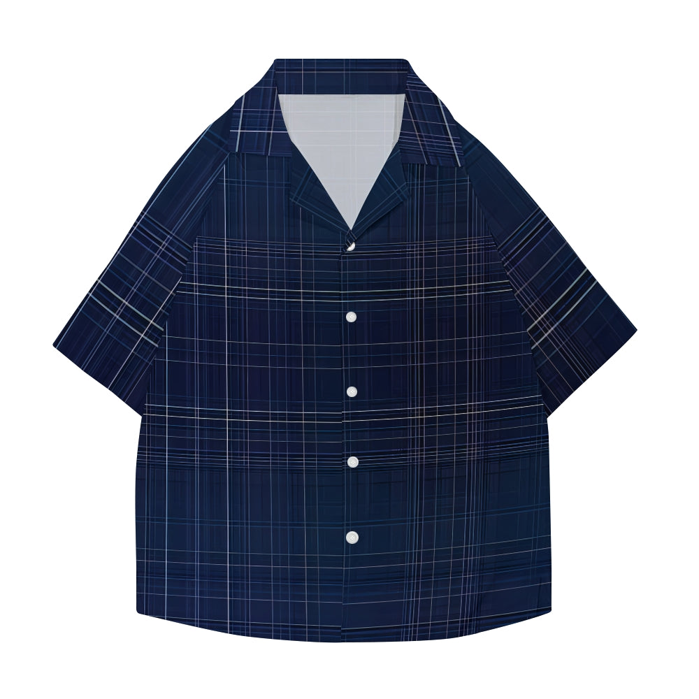 Plaid Japanese Style Camp Shirt