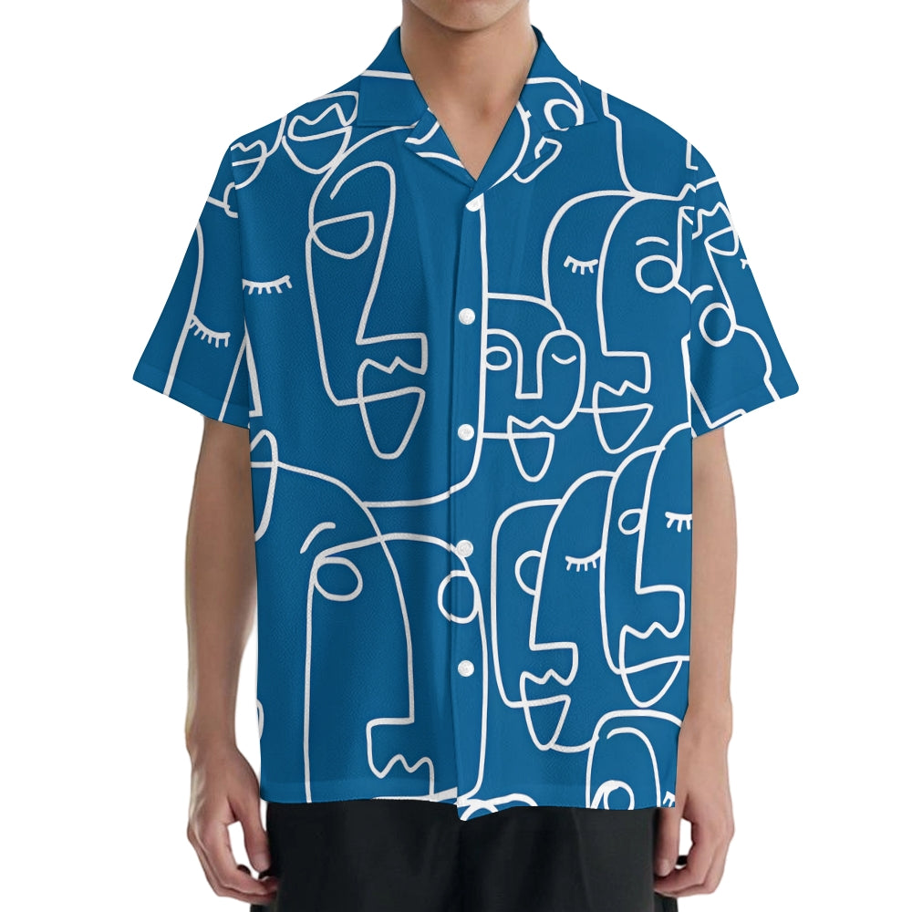 Face Line Japanese Style Camp Shirt
