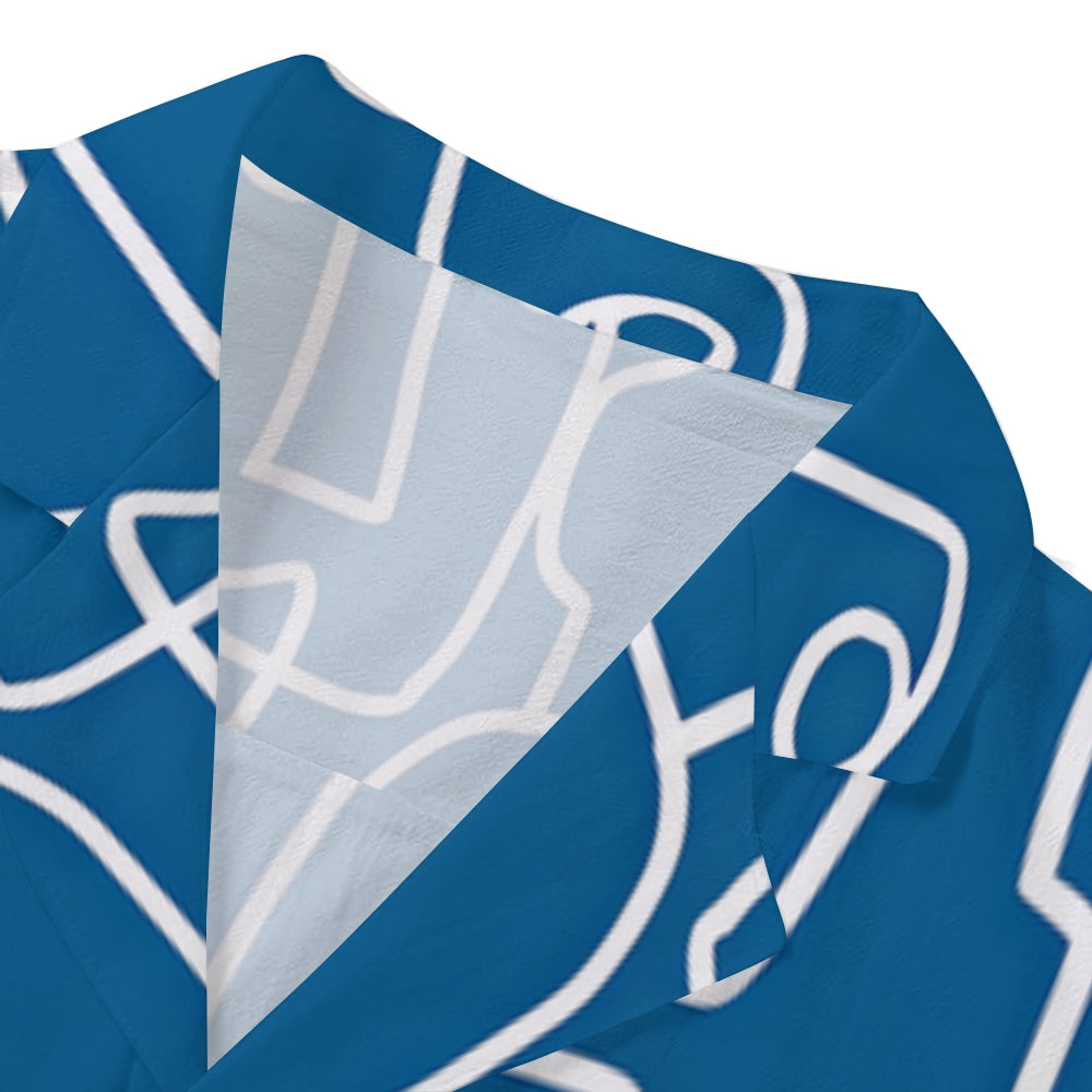 Face Line Japanese Style Camp Shirt