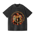 Halloween Pumpkin Vintage Wash Japanese Design T-Shirt