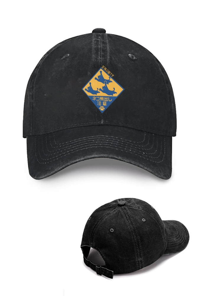 Fly Cat Vintage Cotton Cap