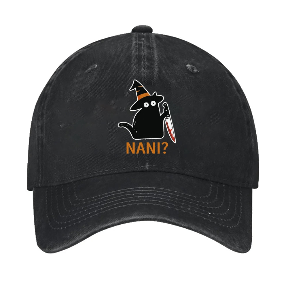 Halloween Cat Vintage Cotton Cap