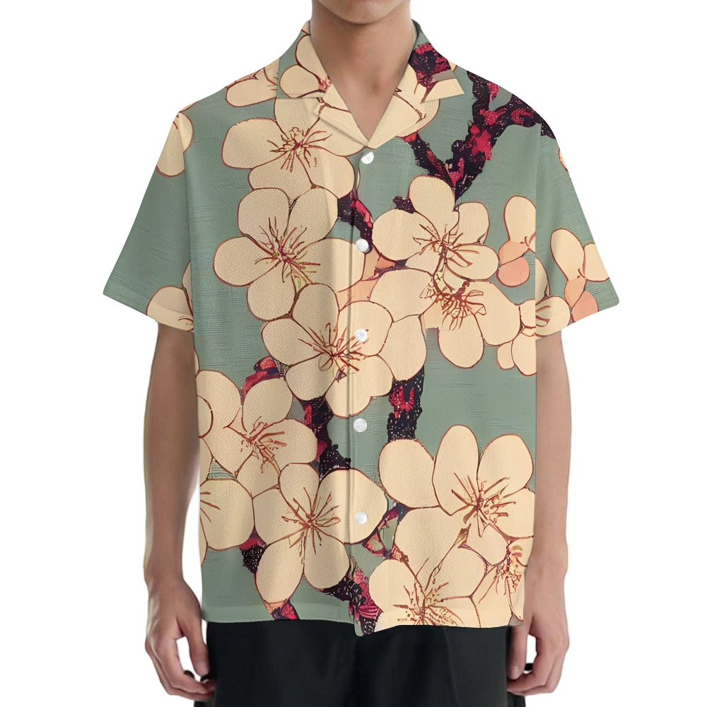 Flower Japanese Style Camp Shirt