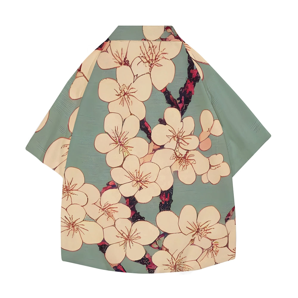 Flower Japanese Style Camp Shirt