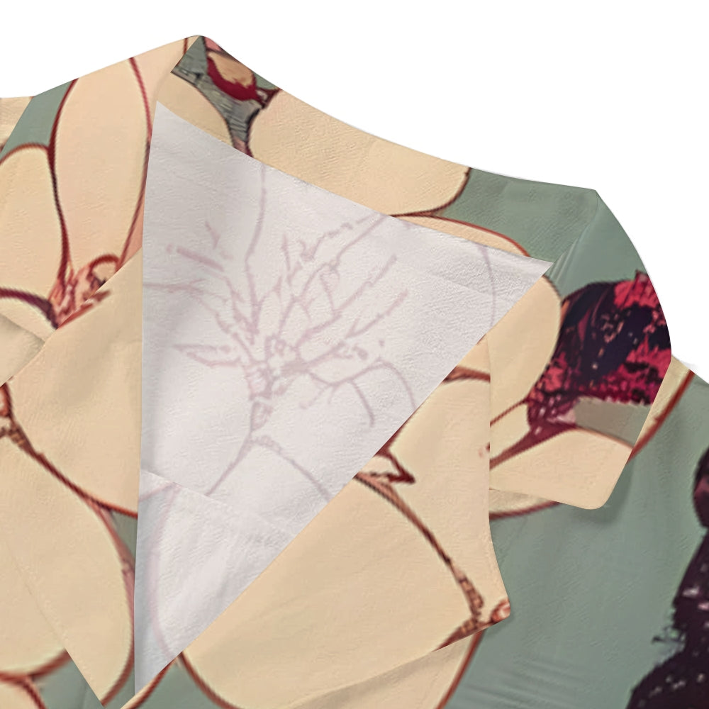 Flower Japanese Style Camp Shirt