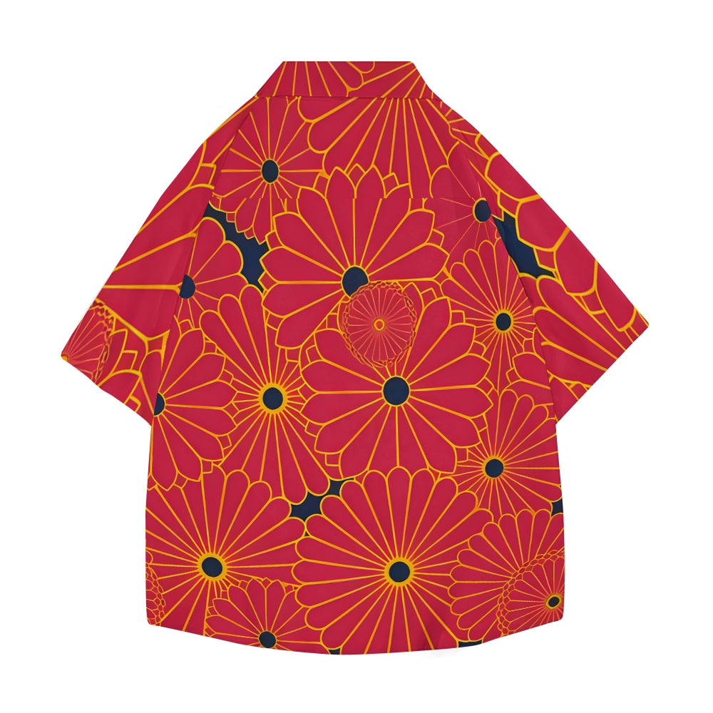 Gokudo Flowers Japanese Style Camp Shirt