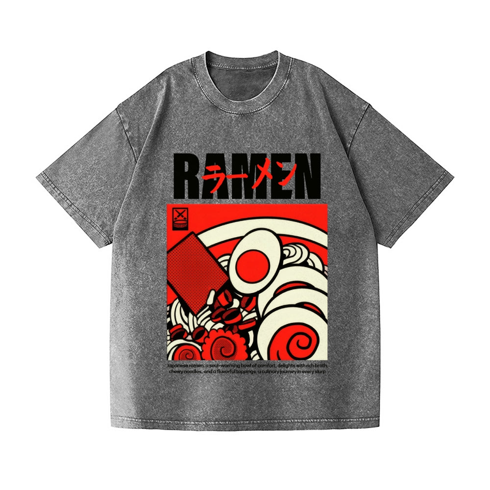 Ramen Culture Vintage Wash Japanese Design T-Shirt