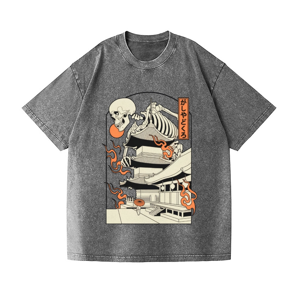 Gashadokuro Vintage Wash Japanese Design T-Shirt