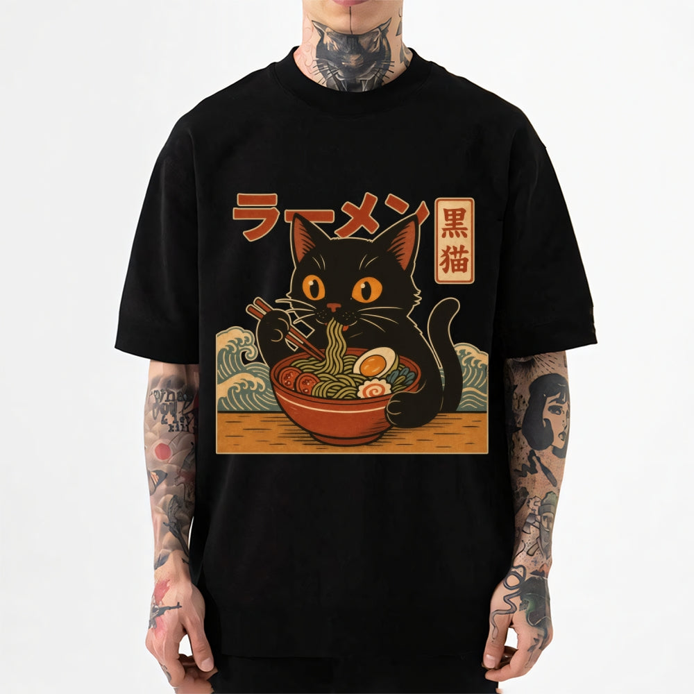 Ramen Cat Japanese Style Classic Tee
