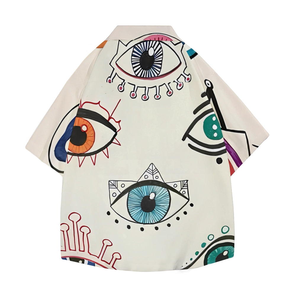 Eyes Japanese Style Camp Shirt