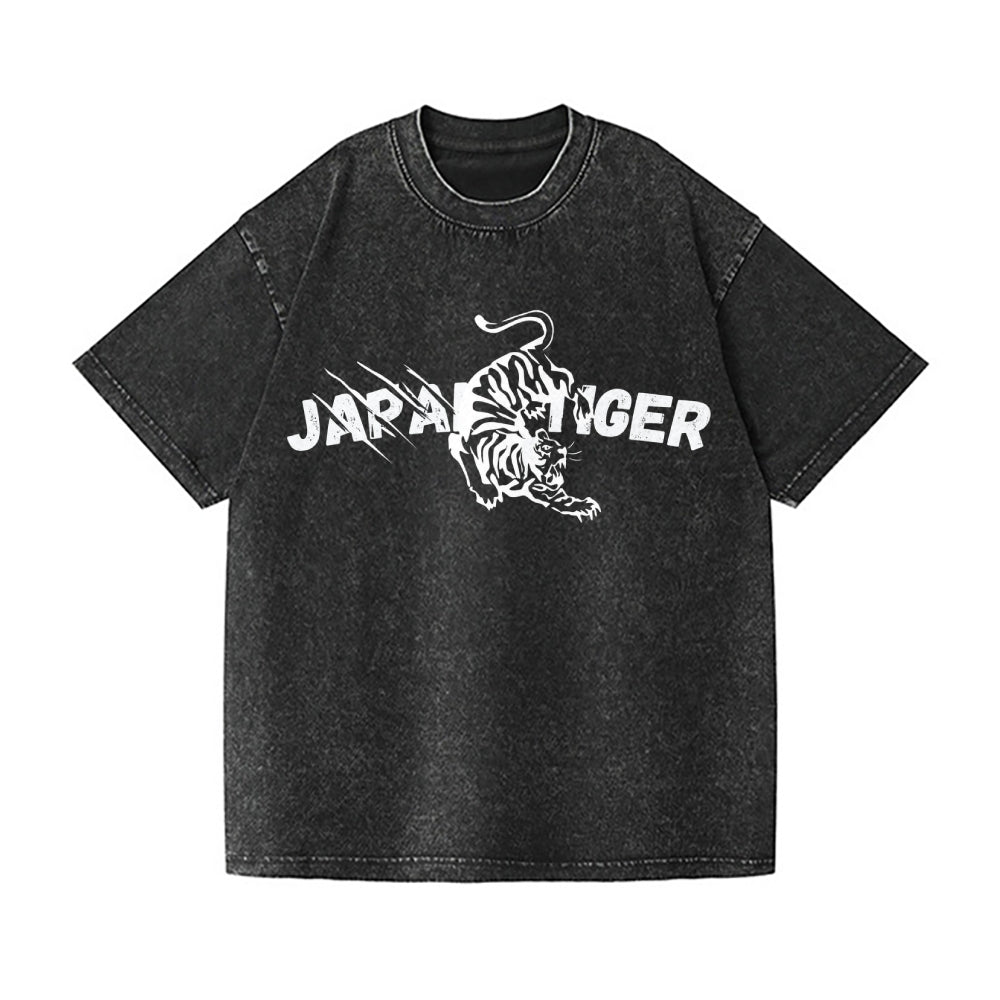 Japan Tiger Vintage Wash Japanese Design T-Shirt