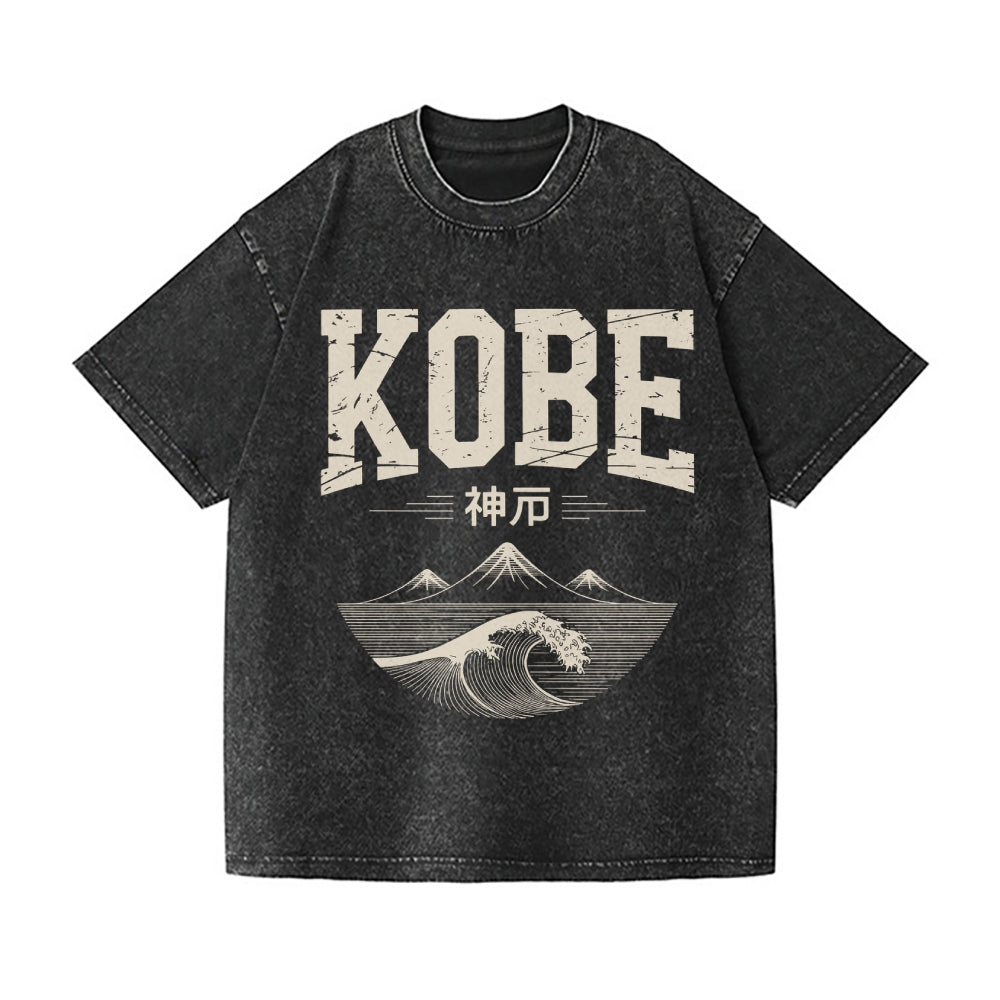 Kobe City Vintage Wash Japanese Design T-Shirt