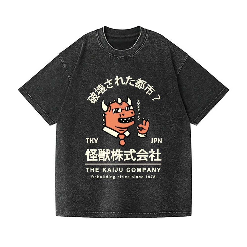 The Kaiju Company Vintage Wash Japanese Design T-Shirt