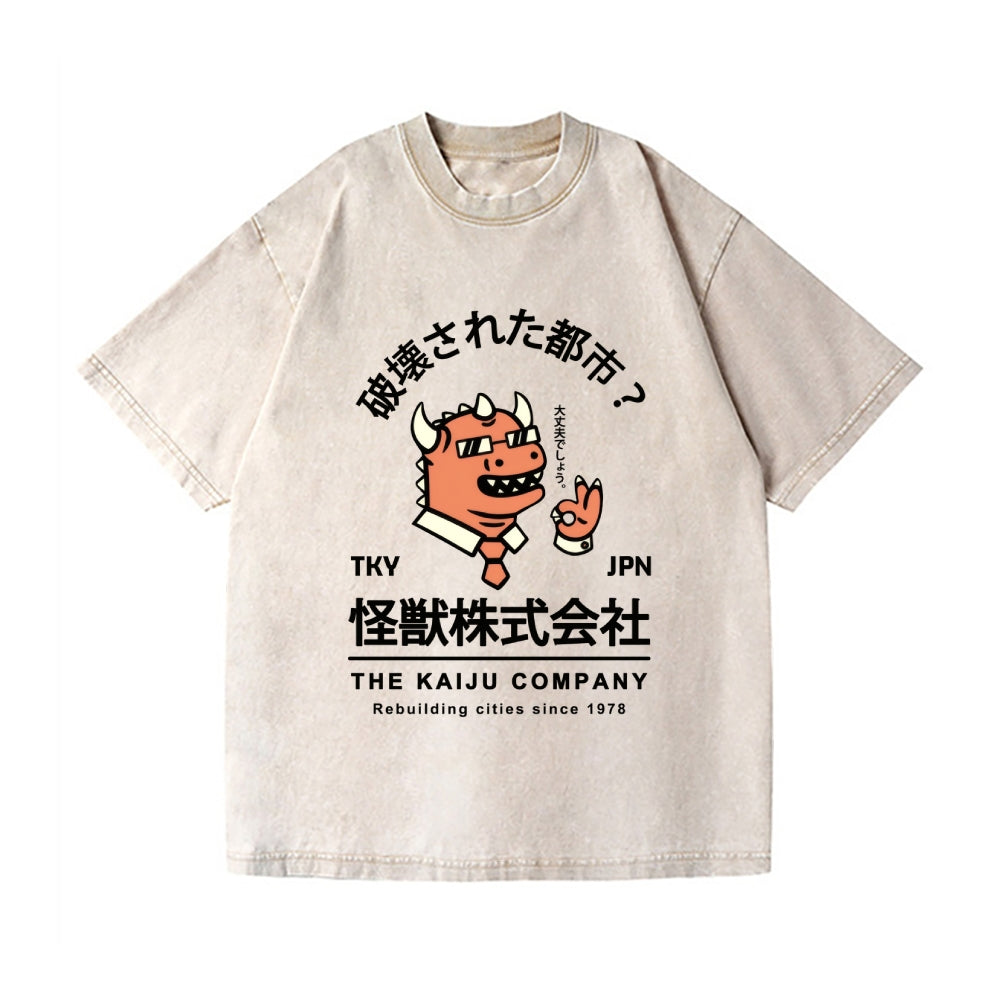 The Kaiju Company Vintage Wash Japanese Design T-Shirt