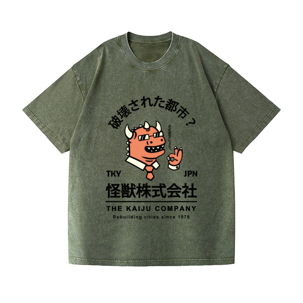 The Kaiju Company Vintage Wash Japanese Design T-Shirt