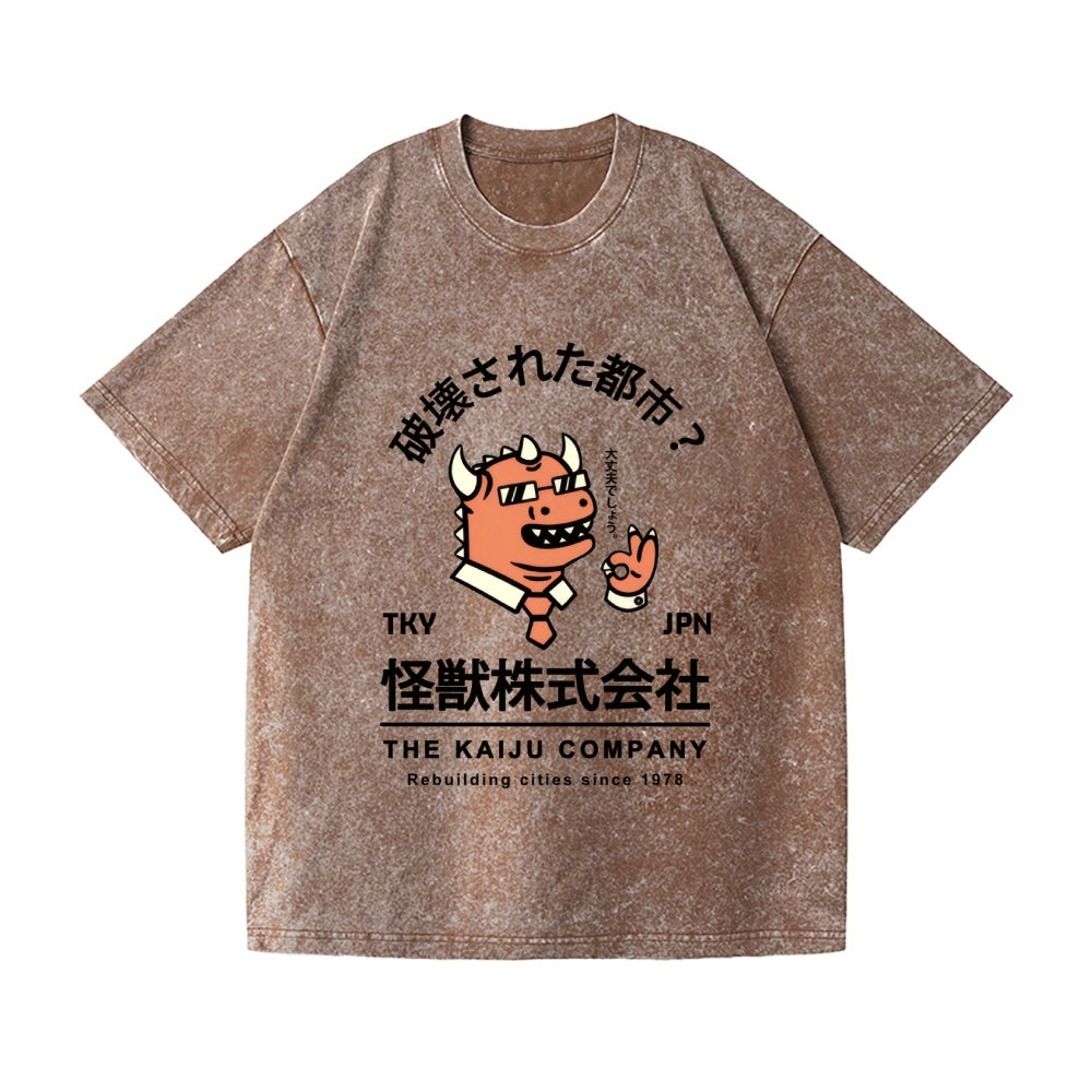 The Kaiju Company Vintage Wash Japanese Design T-Shirt