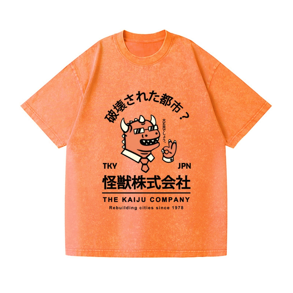 The Kaiju Company Vintage Wash Japanese Design T-Shirt