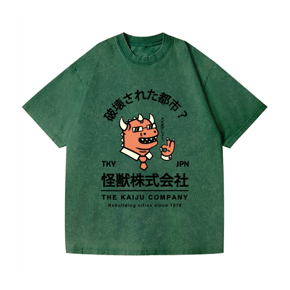 The Kaiju Company Vintage Wash Japanese Design T-Shirt