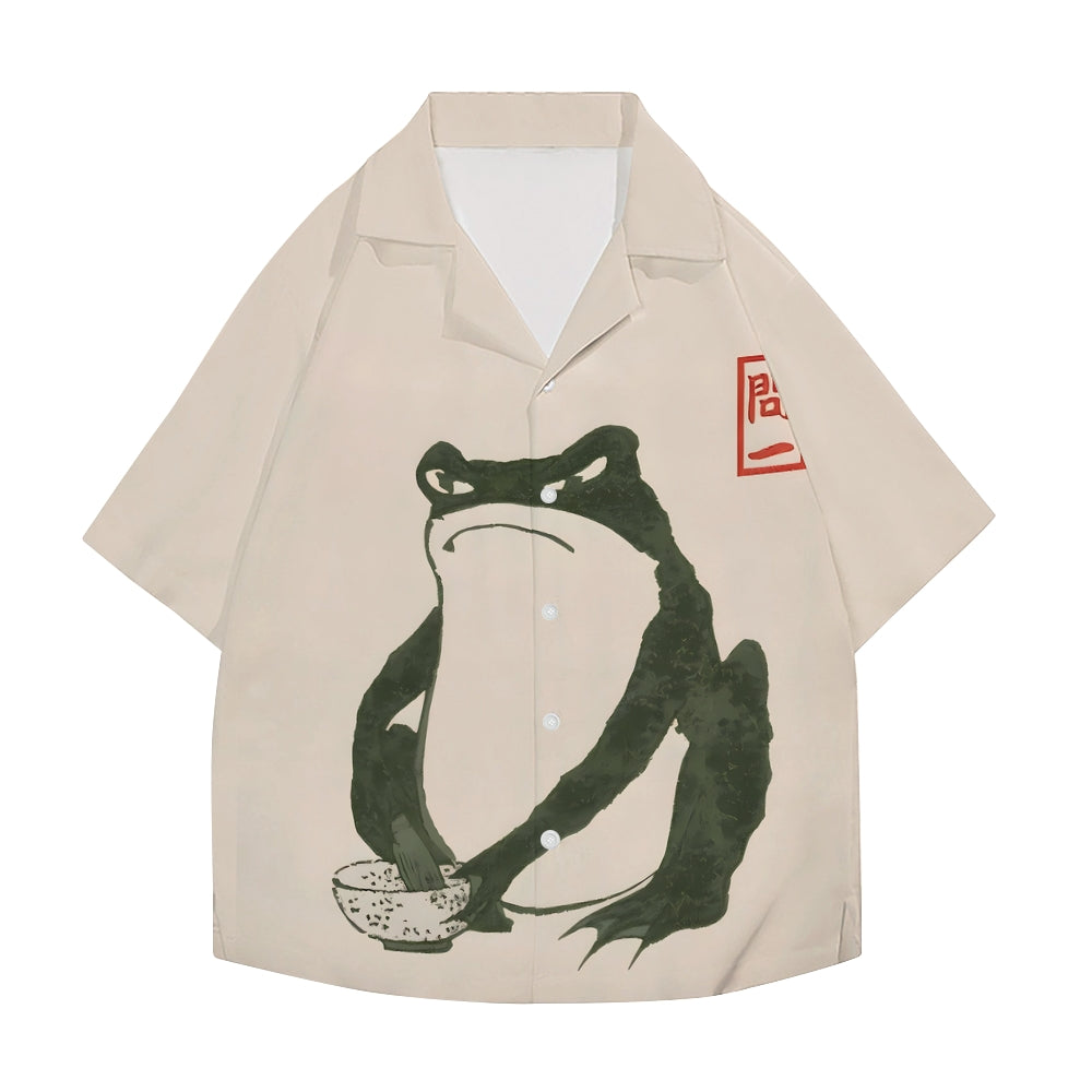 Frog Japanese Style Camp Shirt