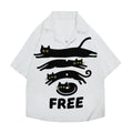 Free Wifi Cat Japanese Style Camp Shirt