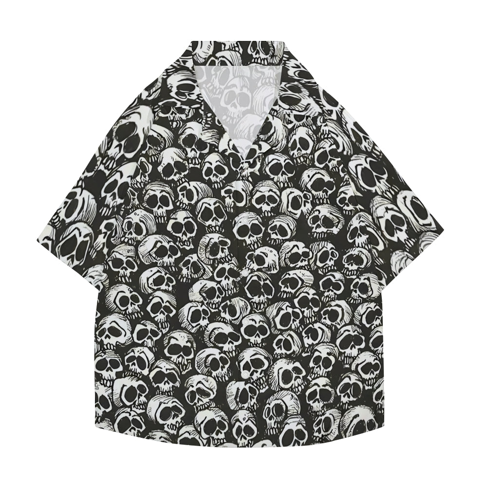 Skull Japanese Style Camp Shirt