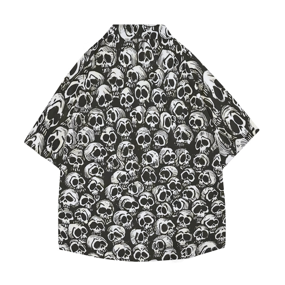 Skull Japanese Style Camp Shirt