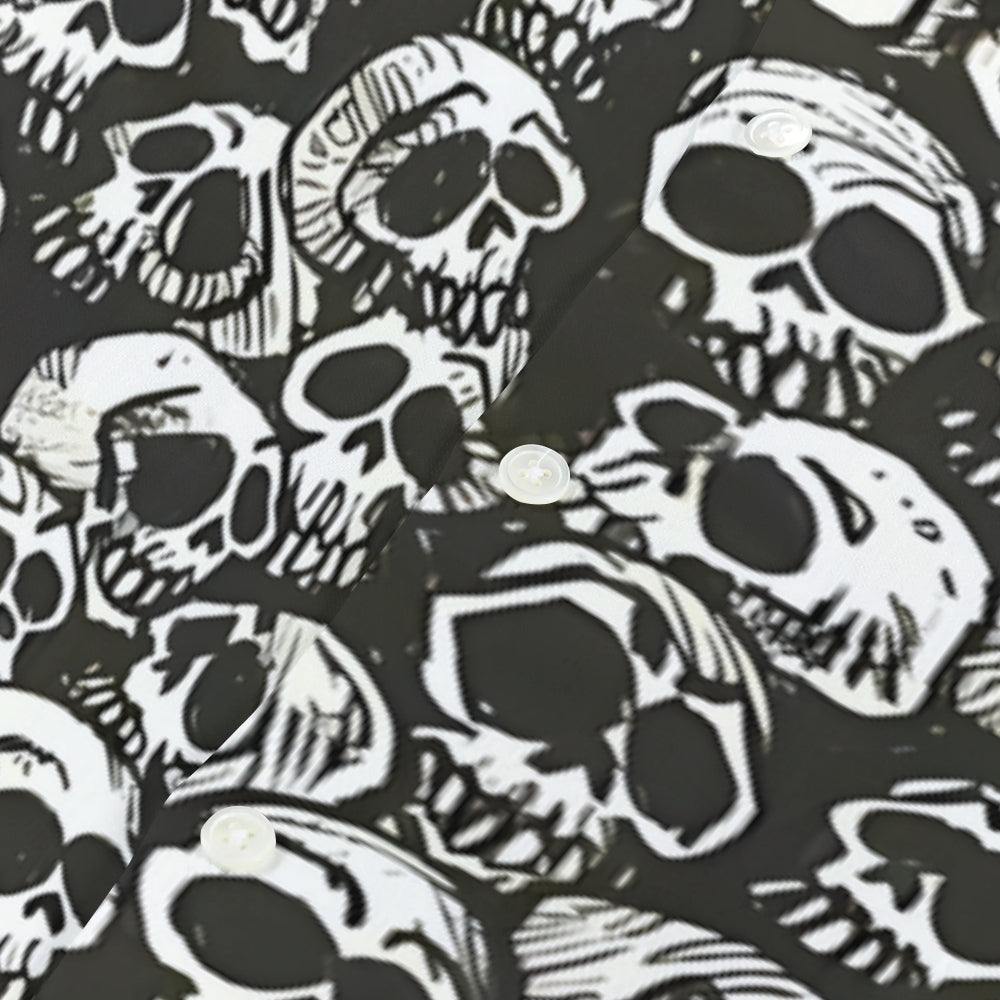 Skull Japanese Style Camp Shirt
