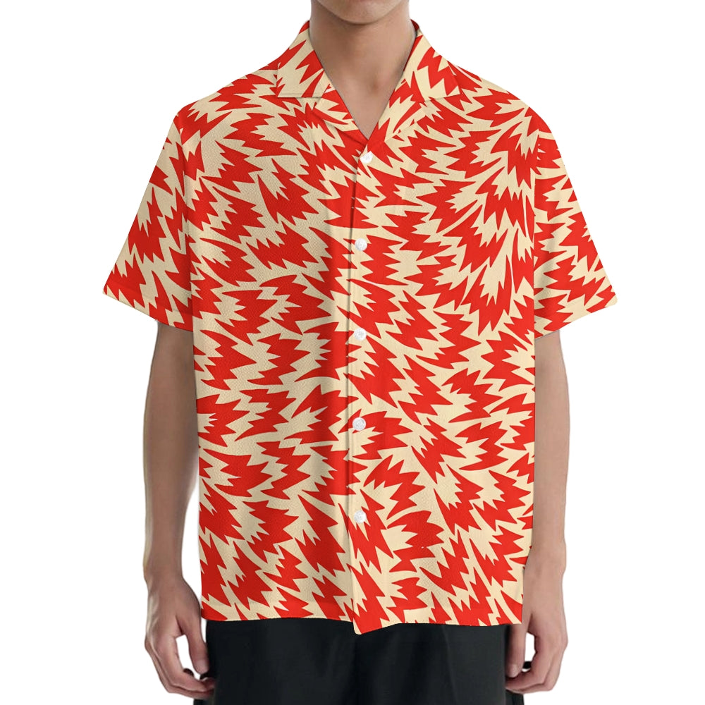Thunder Pattern Japanese Style Camp Shirt