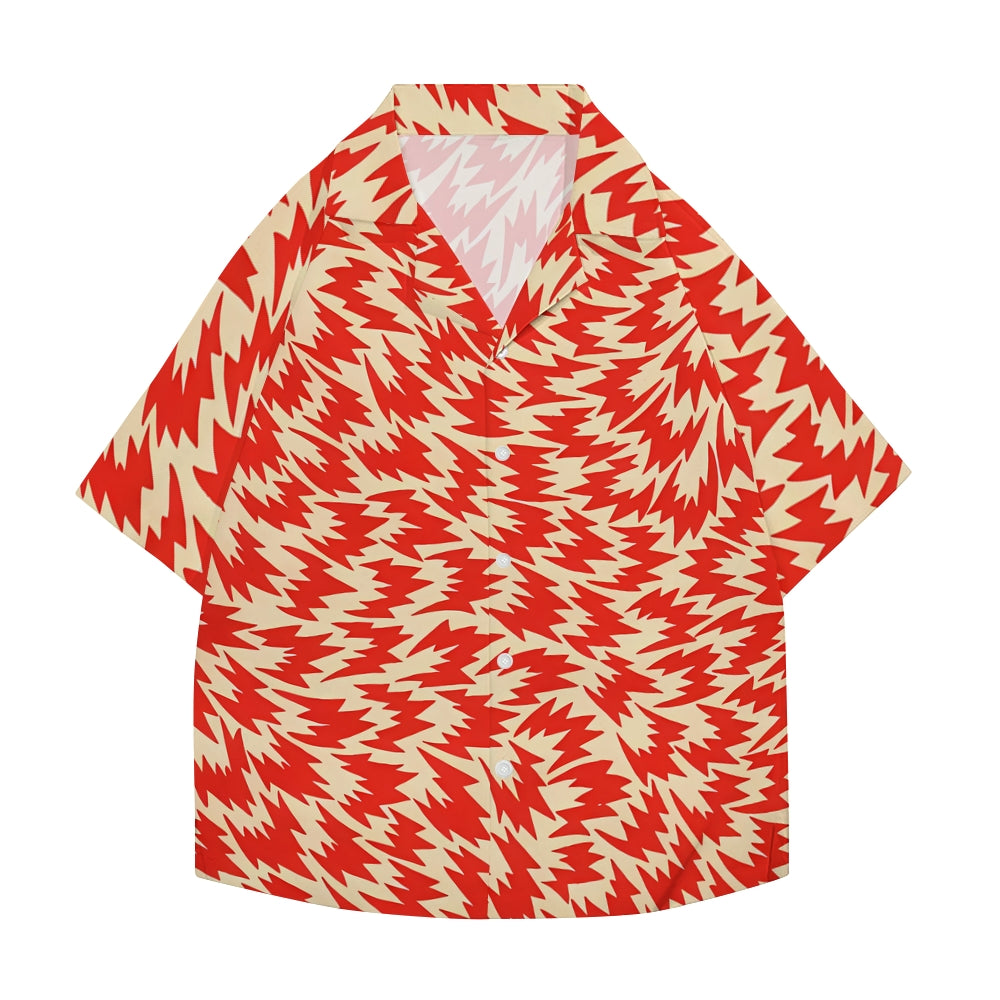 Thunder Pattern Japanese Style Camp Shirt