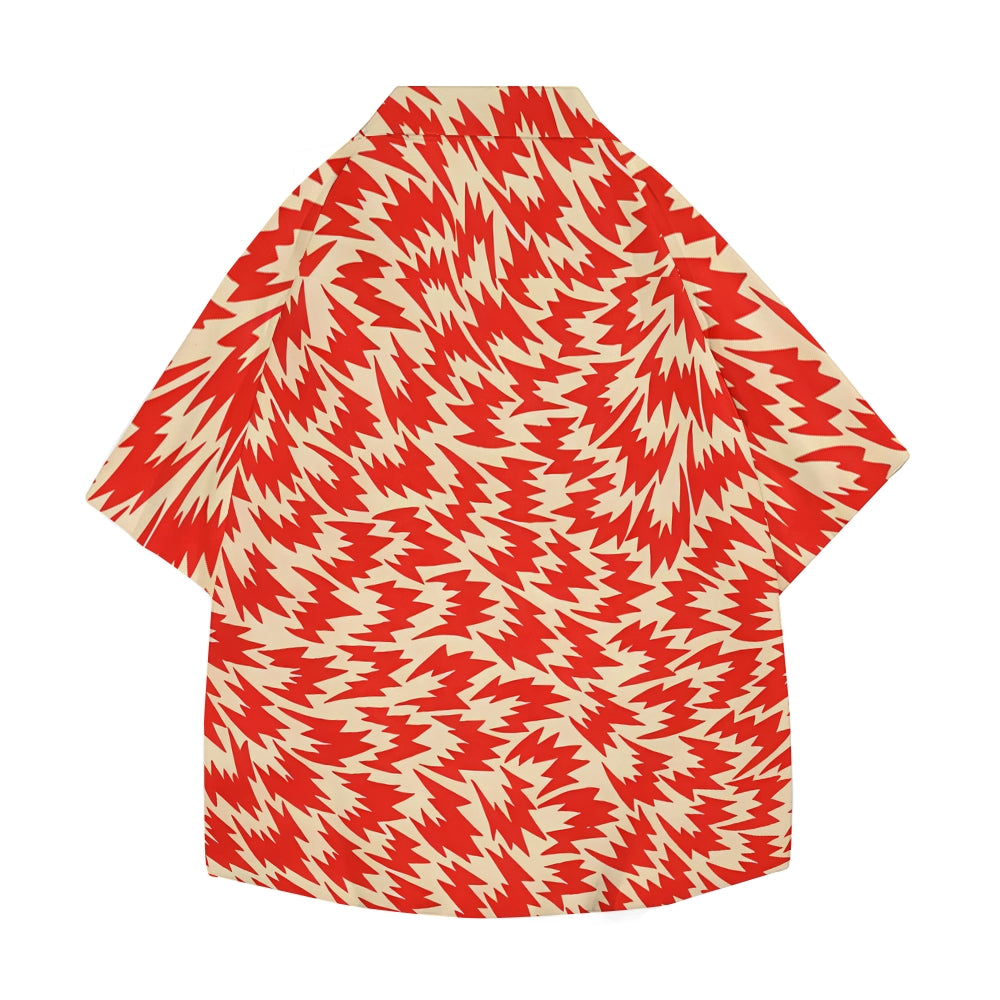 Thunder Pattern Japanese Style Camp Shirt