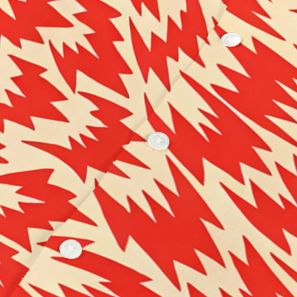 Thunder Pattern Japanese Style Camp Shirt