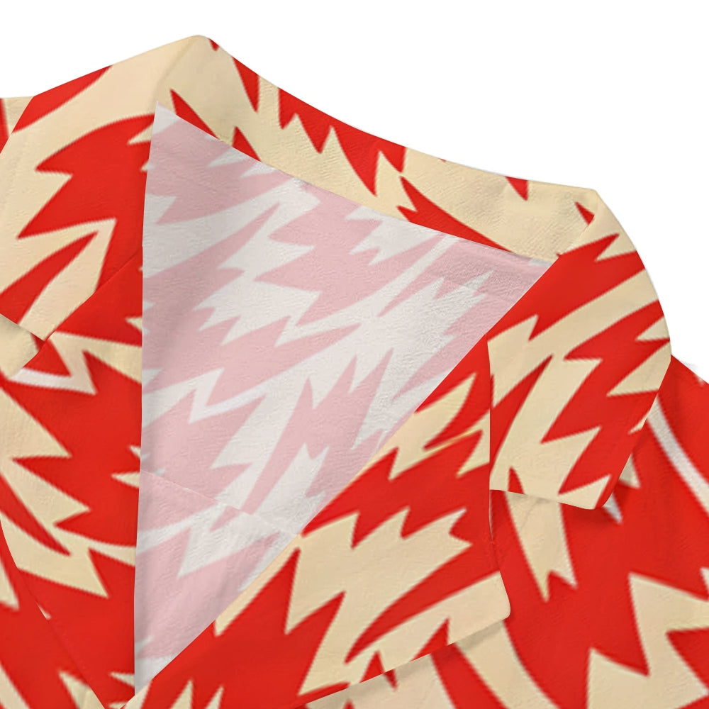 Thunder Pattern Japanese Style Camp Shirt