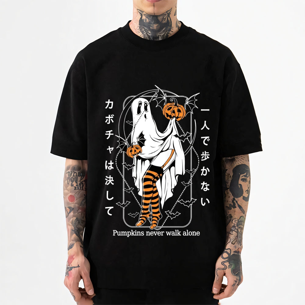 Halloween Ghost Pumpkin Japanese Style Classic Tee