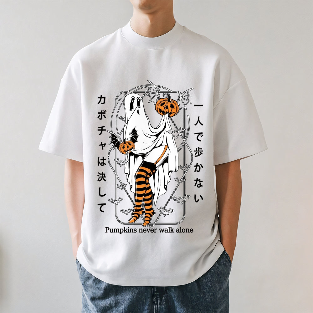 Halloween Ghost Pumpkin Japanese Style Classic Tee