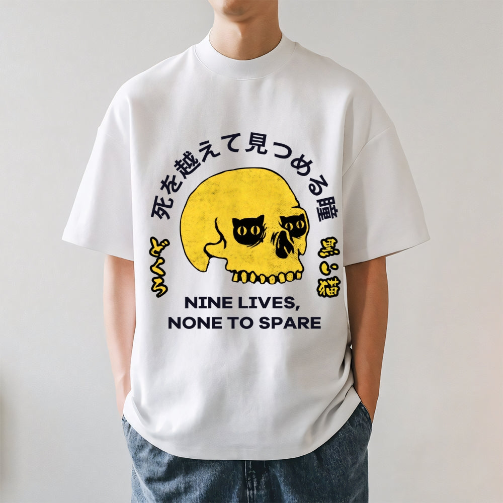 Skull Cat Japanese Style Classic Tee