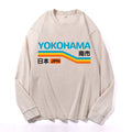 Yokohama Vintage Cotton Wash Crewneck Long-Sleeve T-Shirt