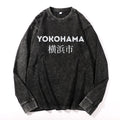 Yokohama Vintage Cotton Wash Crewneck Long-Sleeve T-Shirt
