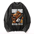 Sake Vintage Cotton Wash Crewneck Long-Sleeve T-Shirt
