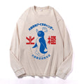 Hokkyoku Nanba Vintage Cotton Wash Crewneck Long-Sleeve T-Shirt