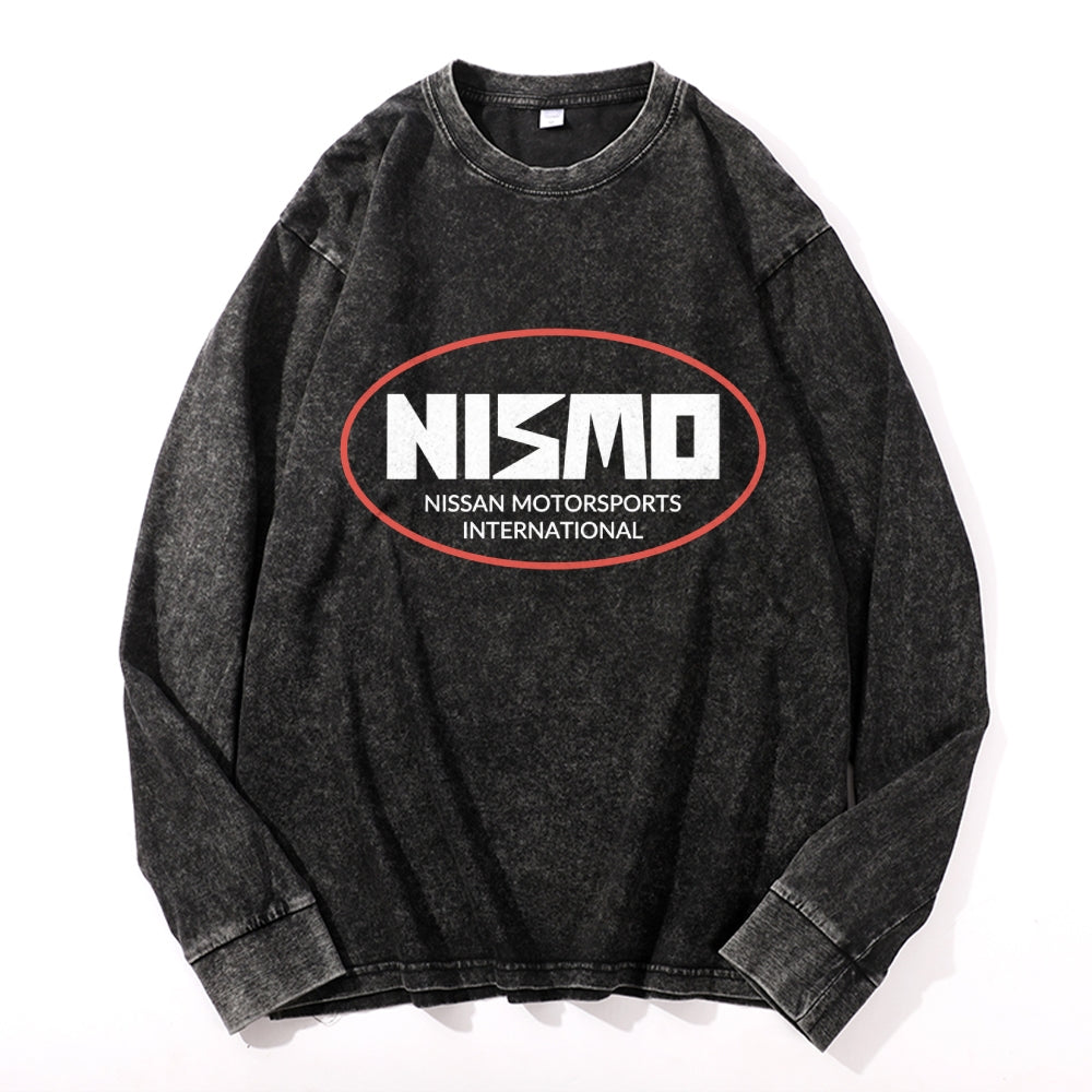 Nismo Vintage Cotton Wash Crewneck Long-Sleeve T-Shirt