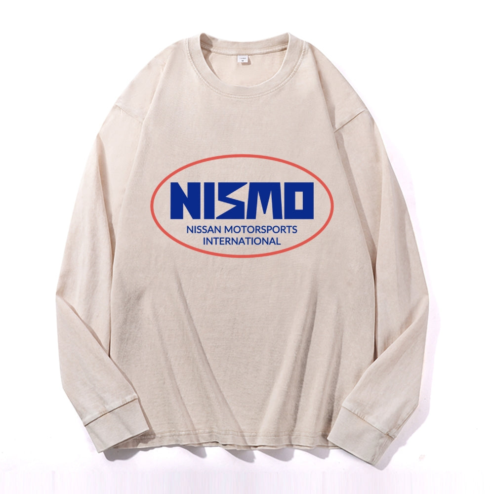 Nismo Vintage Cotton Wash Crewneck Long-Sleeve T-Shirt