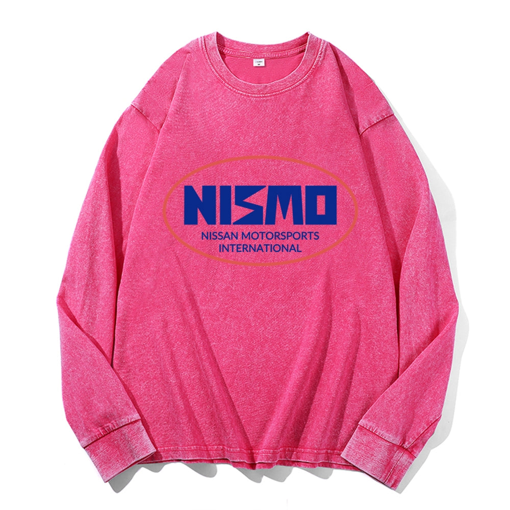 Nismo Vintage Cotton Wash Crewneck Long-Sleeve T-Shirt