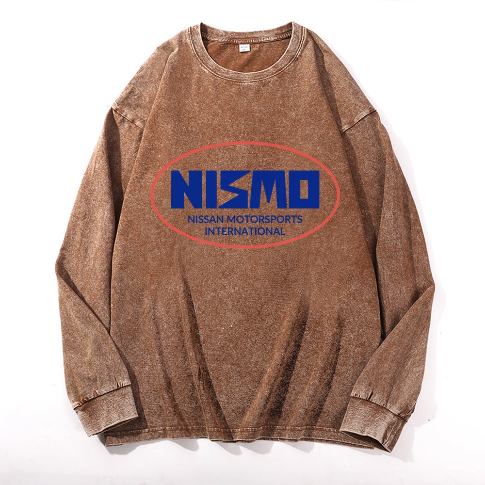 Nismo Vintage Cotton Wash Crewneck Long-Sleeve T-Shirt