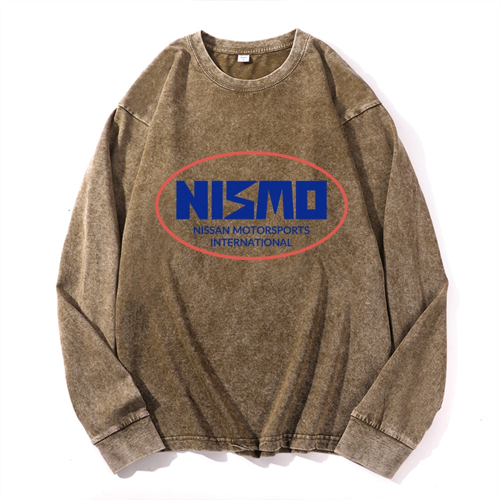 Nismo Vintage Cotton Wash Crewneck Long-Sleeve T-Shirt