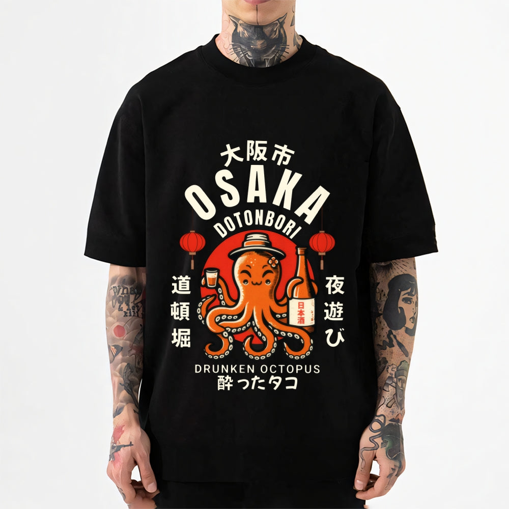 Dotonbori Osaka Japan Drunken Octopus Japanese Style Classic Tee