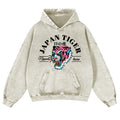 Japan Tiger Original Design Vintage Washed Thick Cotton Hoodie